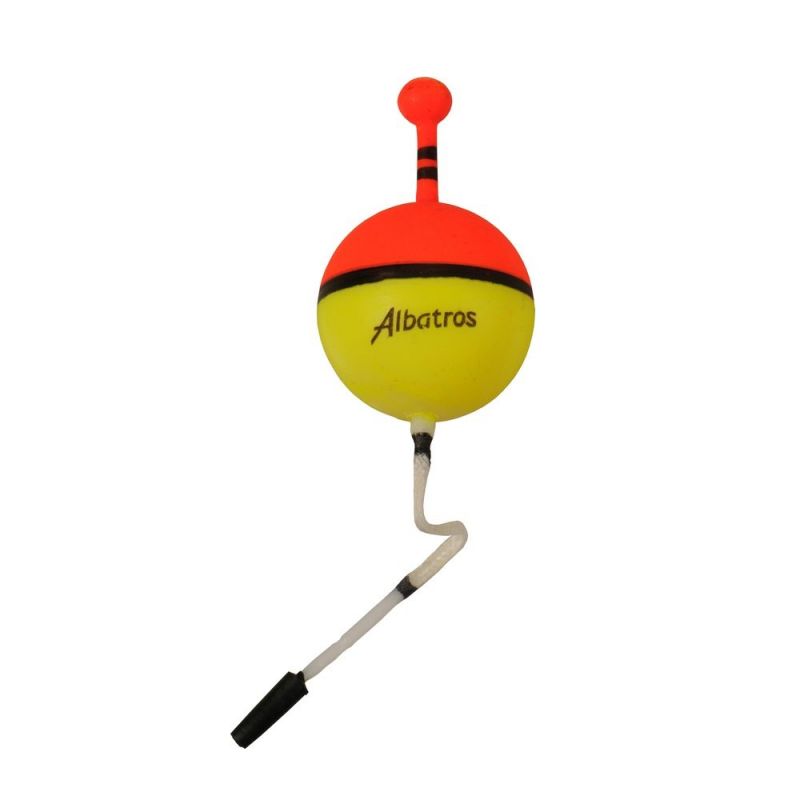 Albatros SS Snoekdobber + Antenne rood - geel forel visdobber 20mm 2.5g