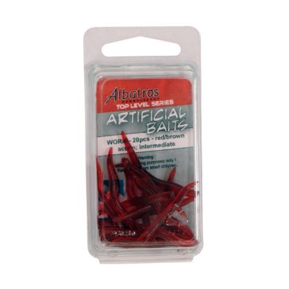 Albatros Top Level Artificial Worm red imitatie visaas