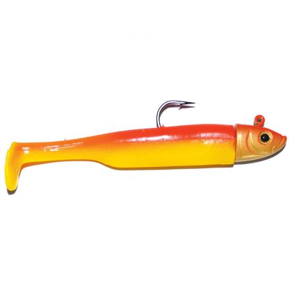 Axia MIGHTY MINNOW rhubarb-custard shad zeebaars 18cm 90g