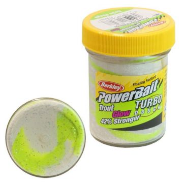 Berkley Powerbait Glow-In-The-Dark Trout Bait glow chartreuse - white forel forelaas 50g