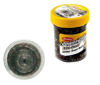 Berkley Powerbait Select Glitter Trout Bait black glitter  50g