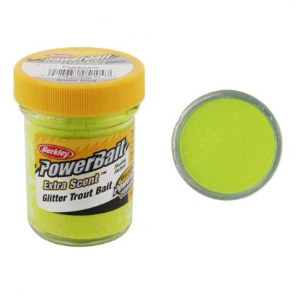 Berkley Powerbait Select Glitter Trout Bait chartreuse forel forelaas 50g