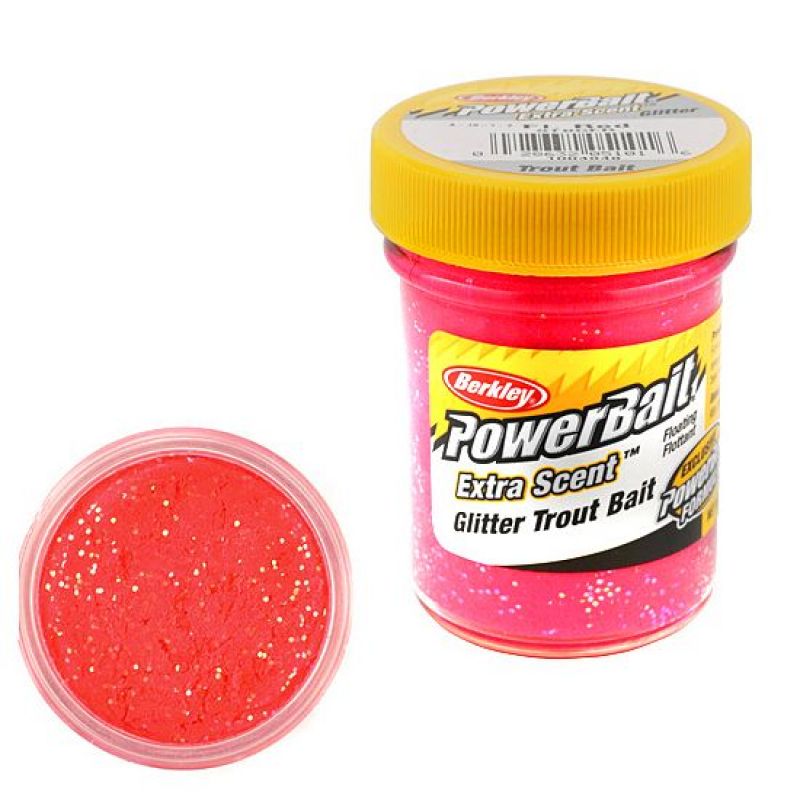 Berkley Powerbait Select Glitter Trout Bait fluorescent red forel forelaas 50g