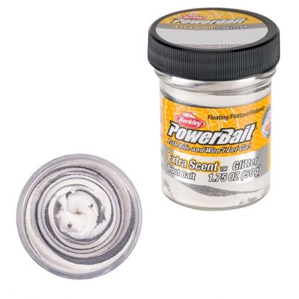 Berkley Powerbait Select Glitter Trout Bait silver vein  50g