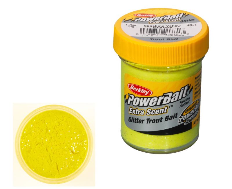 Berkley Powerbait Select Glitter Trout Bait sunshine yellow  50g