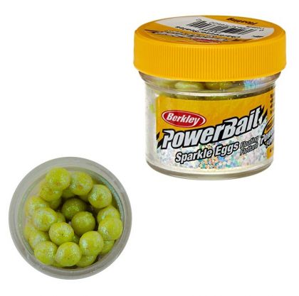 Berkley Powerbait Sparkle Power Eggs Floating chartreuse - scales forel forelaas