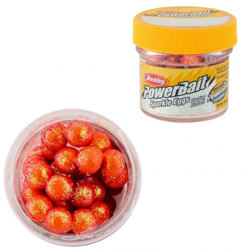 Berkley Powerbait Sparkle Power Eggs Floating fluo orange - scales 