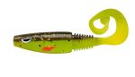 Berkley Sick Curl brown chartreuse shad per stuk 8cm