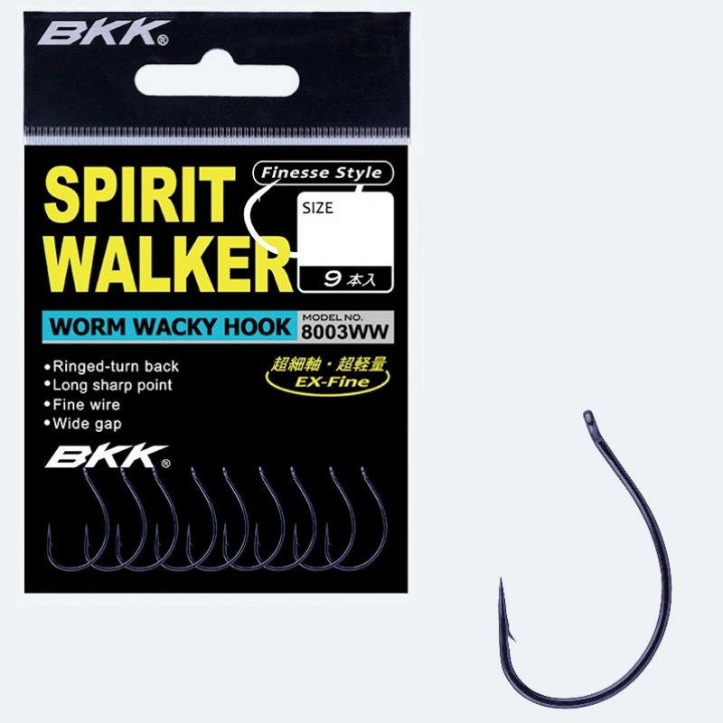 Bkk Spirit Walker Worm Wacky Hook nickel  1