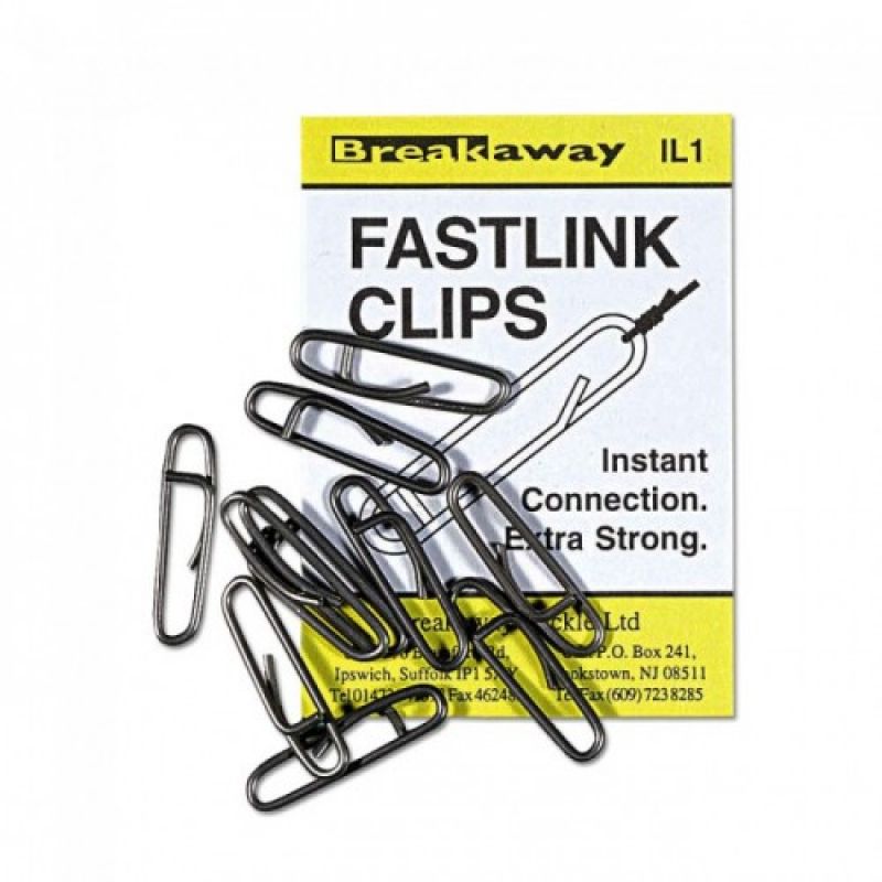 Breakaway Fastlink Clips nickel zeevis klein vismateriaal