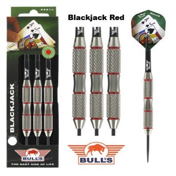 Bulls Blackjack Red Brass argent - rouge darts 21g