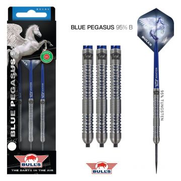 Bulls Blue Pegasus 95% B zilver - blauw dartpijlen 25g