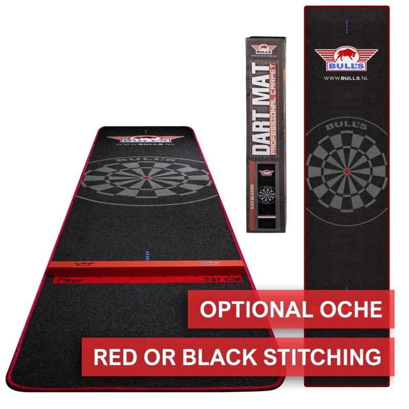 Bulls Carpet Dartmat noir - rouge dart mat 300x65cm