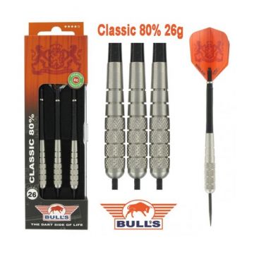 Bulls Classic 80% noir - argent darts 26g