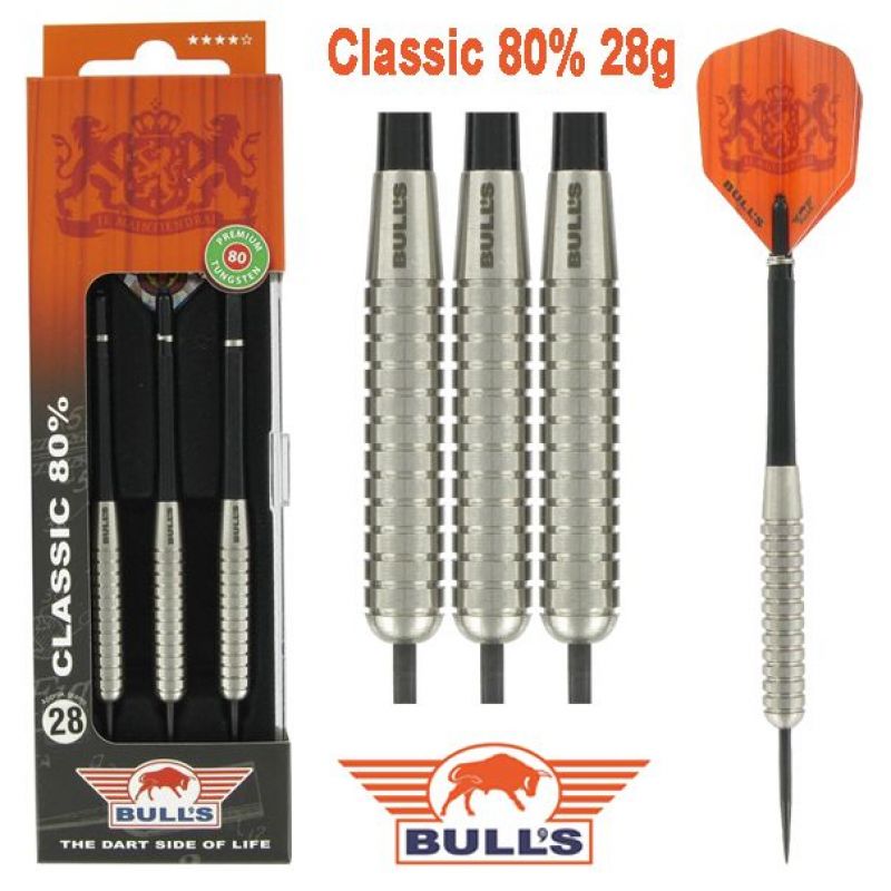 Bulls Classic 80% noir - argent darts 28g