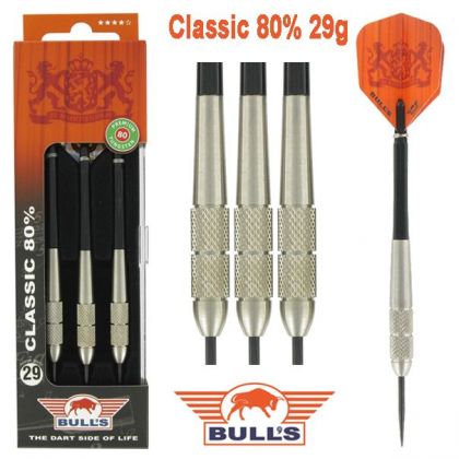 Bulls Classic 80% noir - argent darts 29g