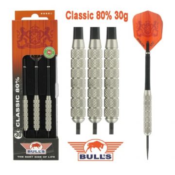 Bulls Classic 80% noir - argent darts 30g