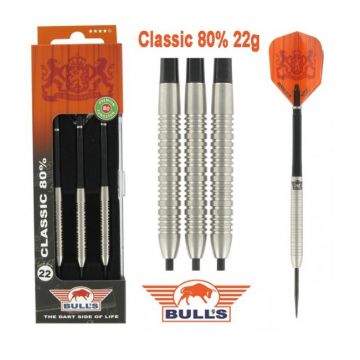 Bulls Classic 80% noir - argent darts 22g