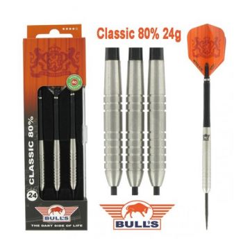 Bulls Classic 80% noir - argent darts 24g