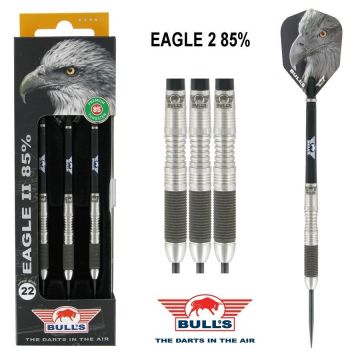 Bulls Eagle 2 85% zwart - zilver dartpijlen 24g