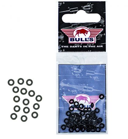 Bulls O-Rings Rubber - 75pcs noir dart shaft accessoire