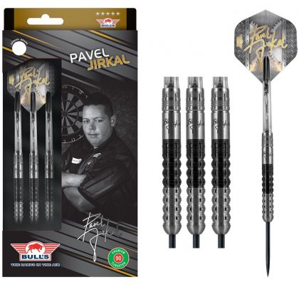 Bulls Pavel Jirkal 90% Black Titanium noir - argent darts 21g