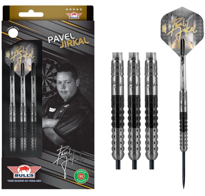 Bulls Pavel Jirkal 90% Black Titanium noir - argent darts 21g