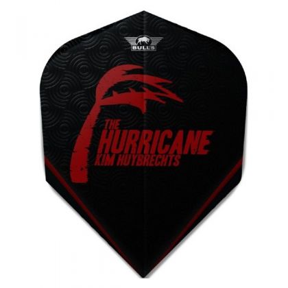 Bulls Powerflite The Hurricane Black Standard6 noir - rouge dart flight 100 Micron