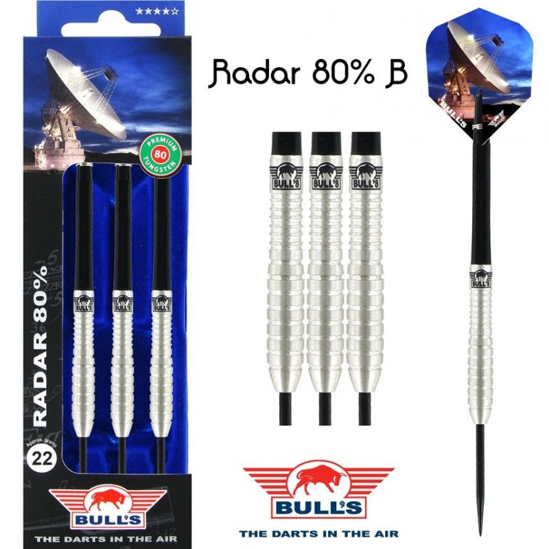 Bulls Radar B 80% Tungsten argent darts 22g