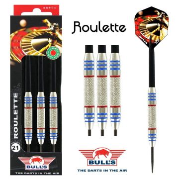 Bulls Roulette Chromed Brass zilver - zwart dartpijlen 21g