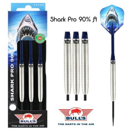 Bulls Shark Pro A 90% Tungsten blauw - zilver dartpijlen 21g