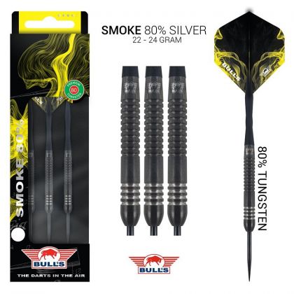 Bulls Smoke 80% Silver argent - noir darts 22g