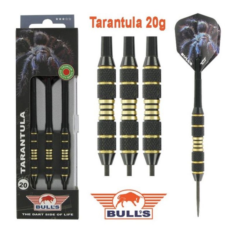 Bulls Tarantula Brass or - noir darts 20g