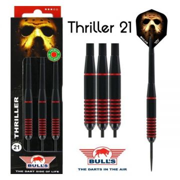 Bulls Thriller Coated Brass zwart dartpijlen 21g