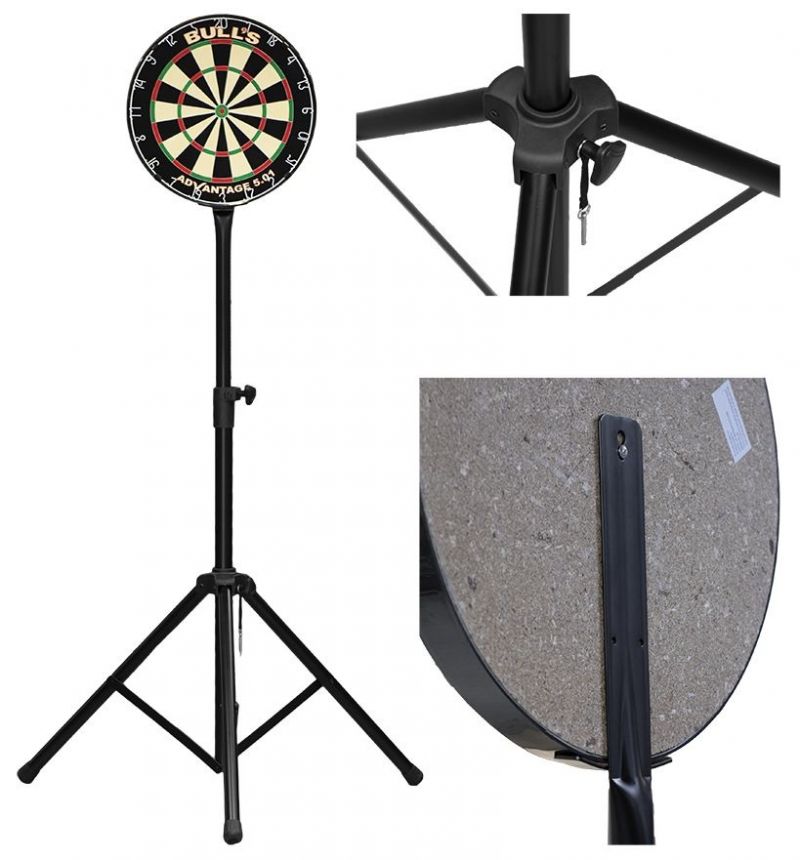 Bulls Tripod Dartboard Stand 2 zwart dart staander