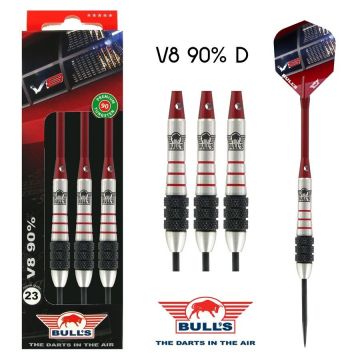 Bulls V8 D 90% zwart - rood dartpijlen 21g