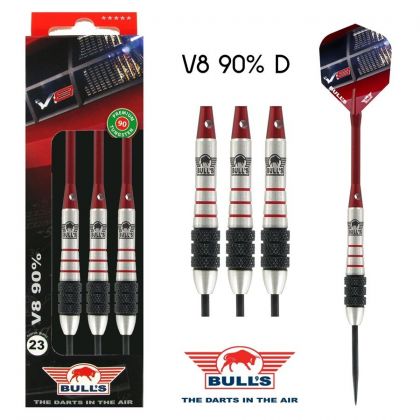 Bulls V8 D 90% noir - rouge darts 21g