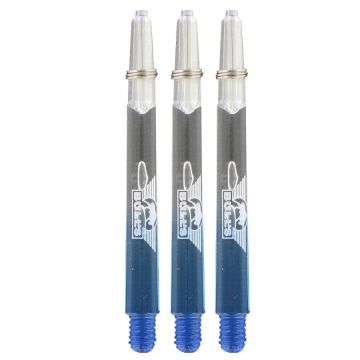 Bulls X-RAY Shaft + Ring blue - clear dart shaft Medium