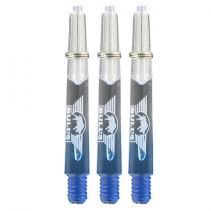 Bulls X-RAY Shaft + Ring blue - clear dart shaft Short