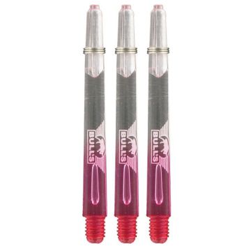 Bulls X-RAY Shaft + Ring red - clear dart shaft Medium