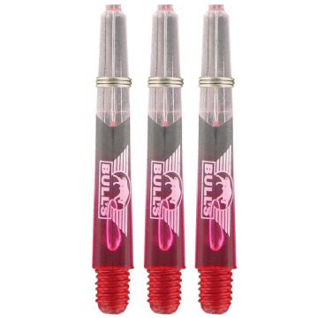 Bulls X-RAY Shaft + Ring red - clear dart shaft Short