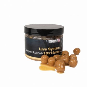 Cc Moore Live System Glugged Hookbaits bruin - geel karper boilie 10x14mm