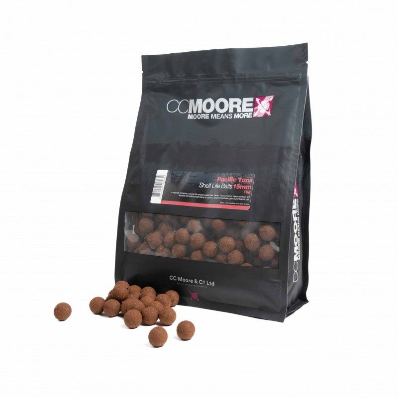 Cc Moore Pacific Tuna bruin - rood karper boilie 15mm 1kg