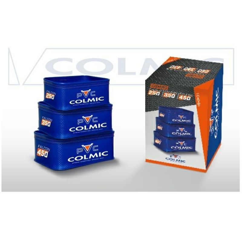 Colmic Combo Falcon 250+350+450 blauw - oranje - wit foreltas witvistas