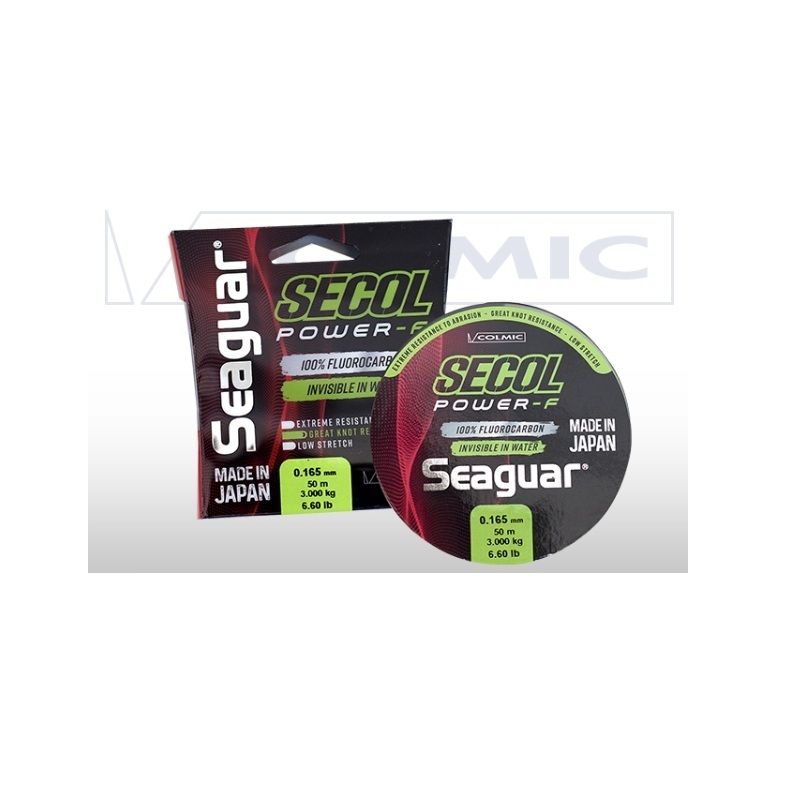 Colmic Fluorocarbon SECOL POWER clear visdraad 0.185mm 50m