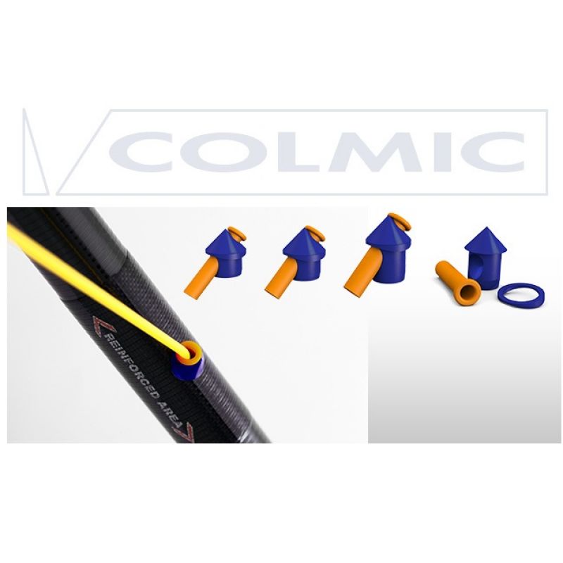 Colmic RBS Strippa 2.0 blauw - oranje witvis toebehoor viselastiek X-large 8.50x4.70mm