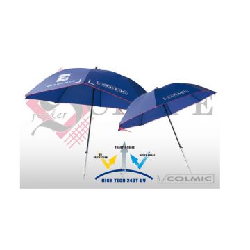 Machtigen klasse Rudyard Kipling Colmic Umbrella Fiberglass blauw visparaplu 2m50 - Het Loze Vissertje