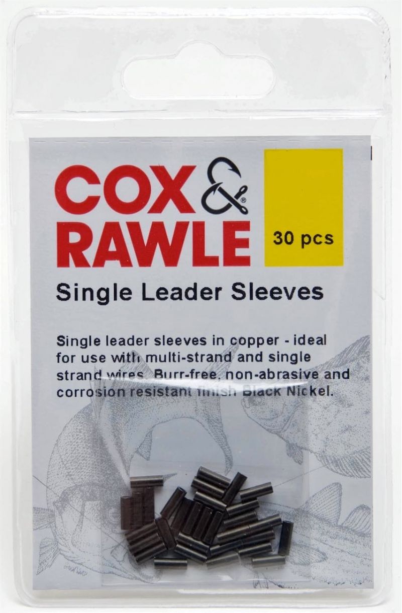 Cox & Rawle Copper Single Leader Sleeves koper zeevis klein vismateriaal Size 10