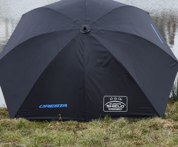 Cresta Climate shield flatside brolly zwart - blauw visparaplu 2m60