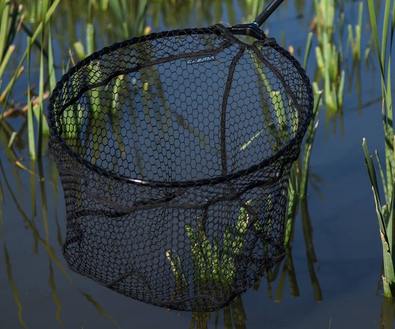 Cresta Landingnet Knotless strong carp zwart visschepnet 55x45cm